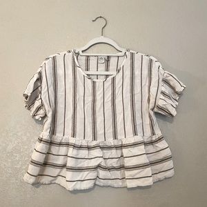 Paper Crane • cropped peasant top